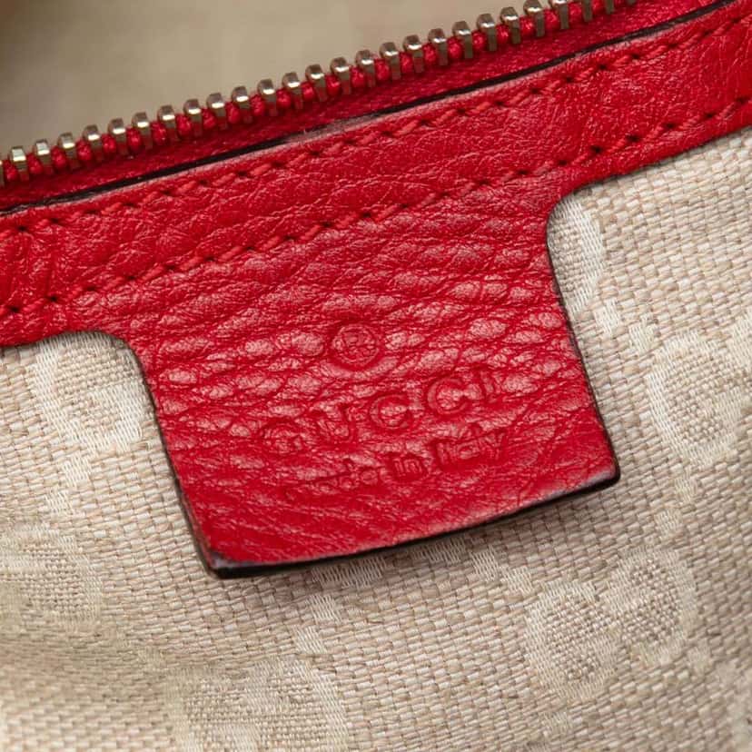 Gucci Calfskin Bamboo Diana Satchel Red Leather Very good condition - Box View