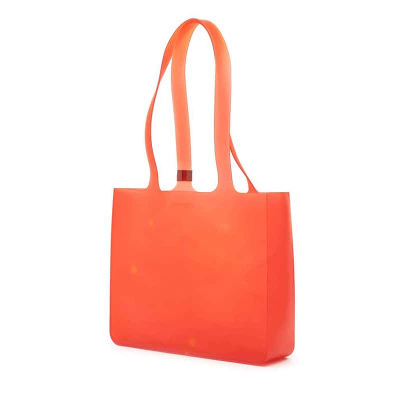 Chanel Rubber Logo Jelly Tote Orange Good condition - Back View