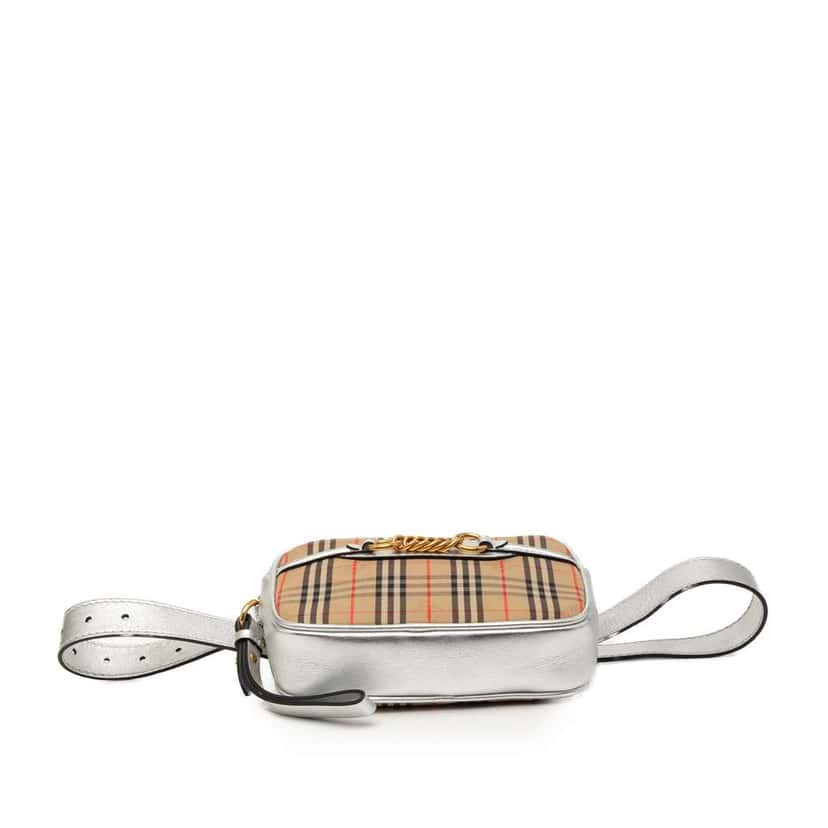 Burberry Haymarket Check Canvas 1983 Link Belt Bag Beige Canvas Very good condition - Inside View