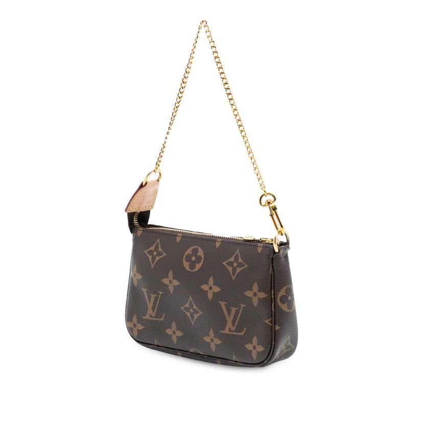 Louis Vuitton Monogram Mini Pochette Accessoires Brown Good condition - Back View