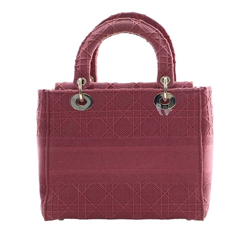 Dior Medium Canvas Cannage Lady D Lite Red Canvas Good condition - Model View