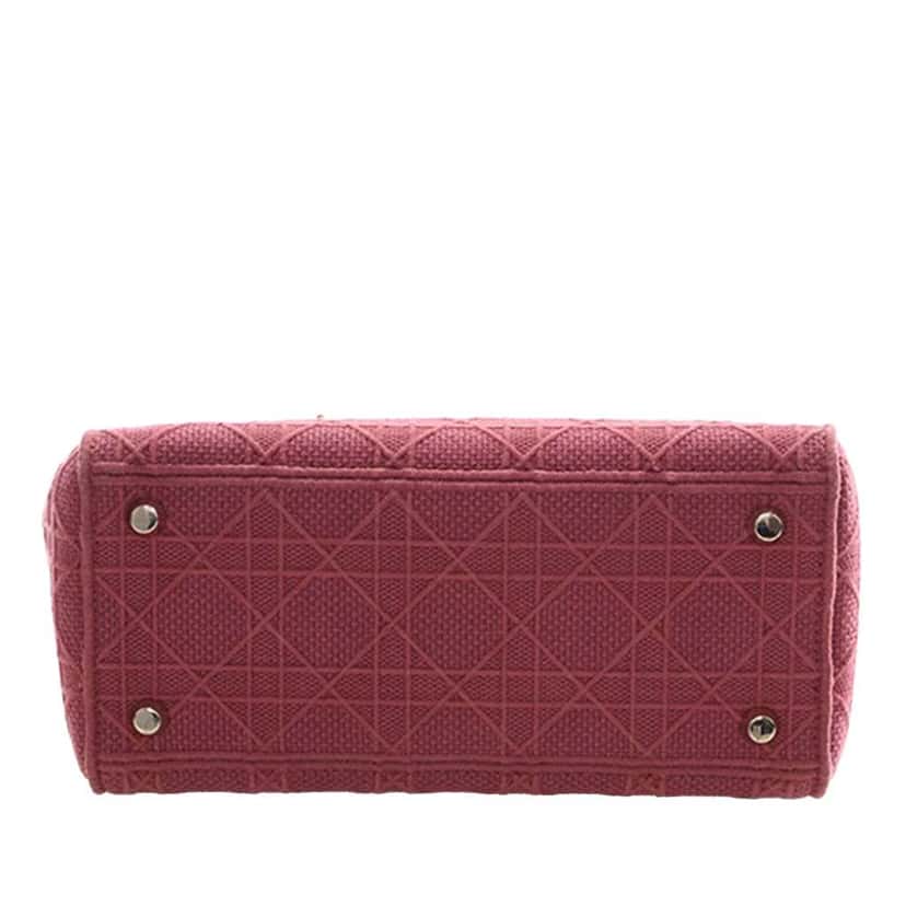 Dior Medium Canvas Cannage Lady D Lite Red Canvas Good condition - Box View