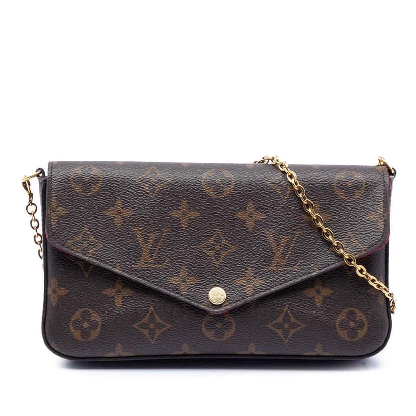 Louis Vuitton Monogram Pochette Felicie Brown Very good condition - Front View