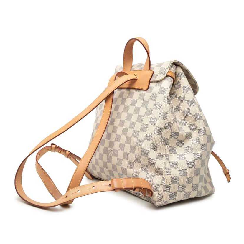 Louis Vuitton Damier Azur Sperone White Very good condition - Back View