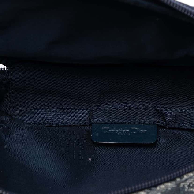 Dior Diorissimo Canvas Saddle Pouch Blue Canvas Good condition - Model View