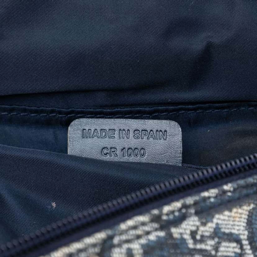 Dior Diorissimo Canvas Saddle Pouch Blue Canvas Good condition - Box View