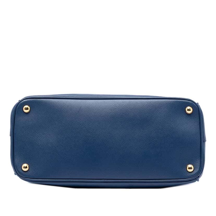 Prada Medium Saffiano Lux Galleria Double Zip Satchel Blue Leather Very good condition - Inside View
