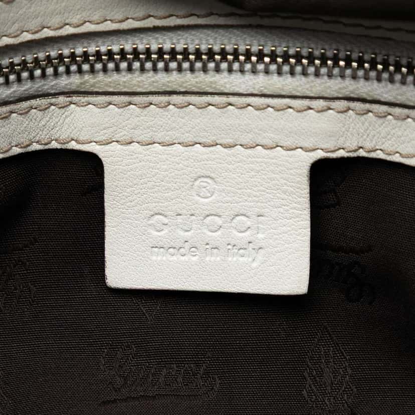 Gucci Guccissima Icon Bit Satchel White Leather Very good condition - Box View