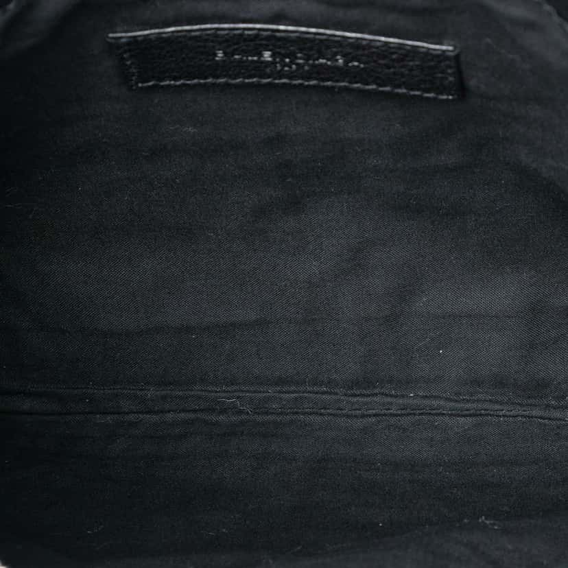 Balenciaga Lambskin Motocross Classic Clip M Clutch Black Leather Very good condition - Model View