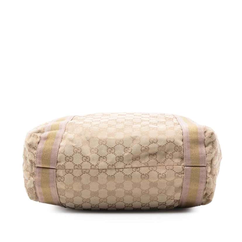 Gucci GG Canvas Web Tote Beige Very good condition - Inside View