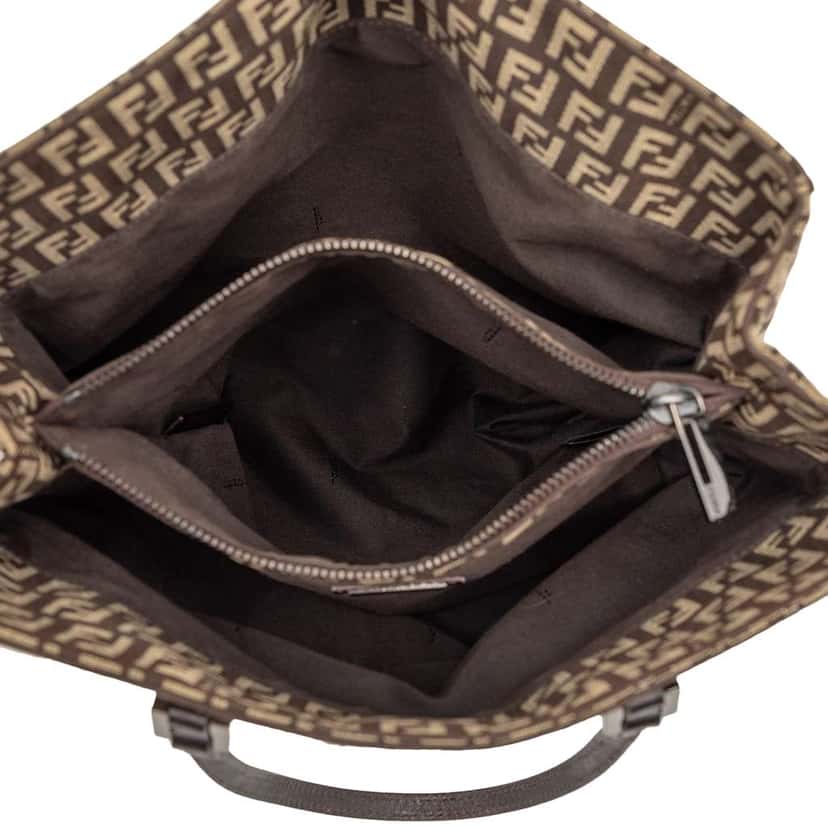 Fendi Zucchino Canvas Tote Brown Canvas Very good condition - Model View