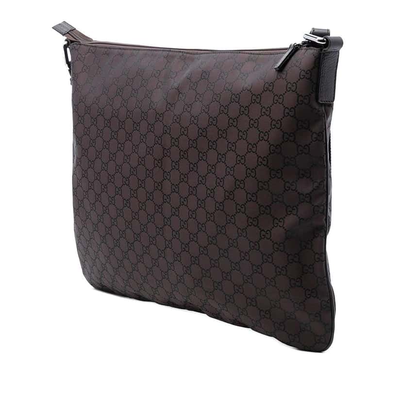Gucci GG Nylon Crossbody Brown Very good condition - Back View