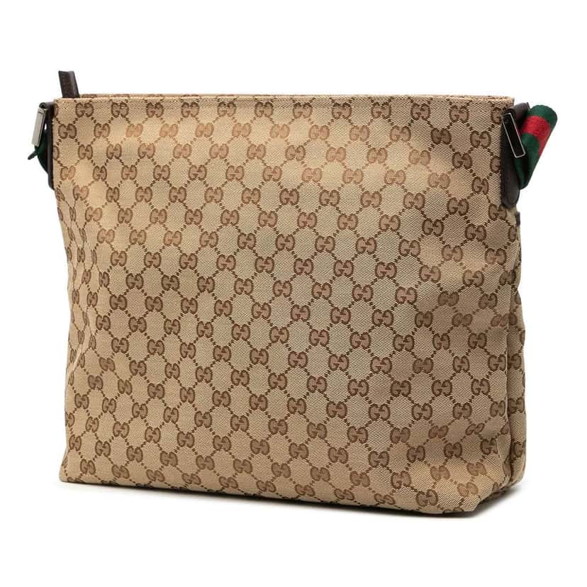 Gucci GG Canvas Web Crossbody Beige Very good condition - Back View