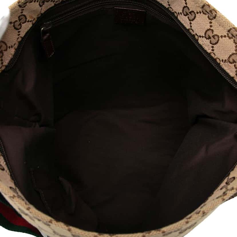 Gucci GG Canvas Web Crossbody Beige Very good condition - Model View