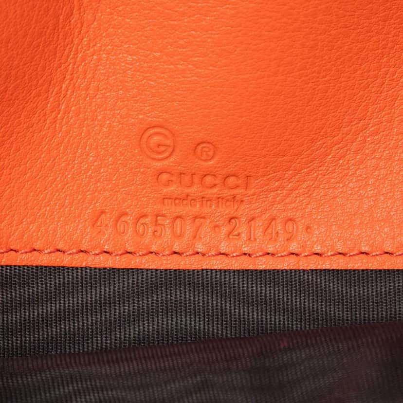 Gucci Microguccissima Wallet on Strap Orange Leather Very good condition - Box View