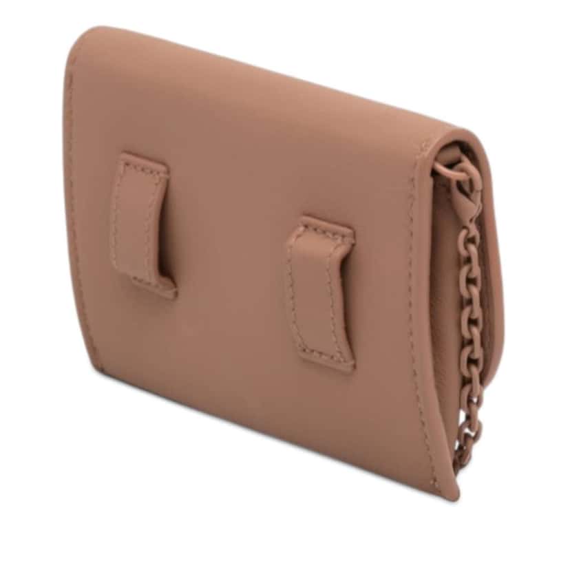 Dior Nano Ultra Matte Calfskin Saddle Chain Pouch Brown Leather Never worn - Back View