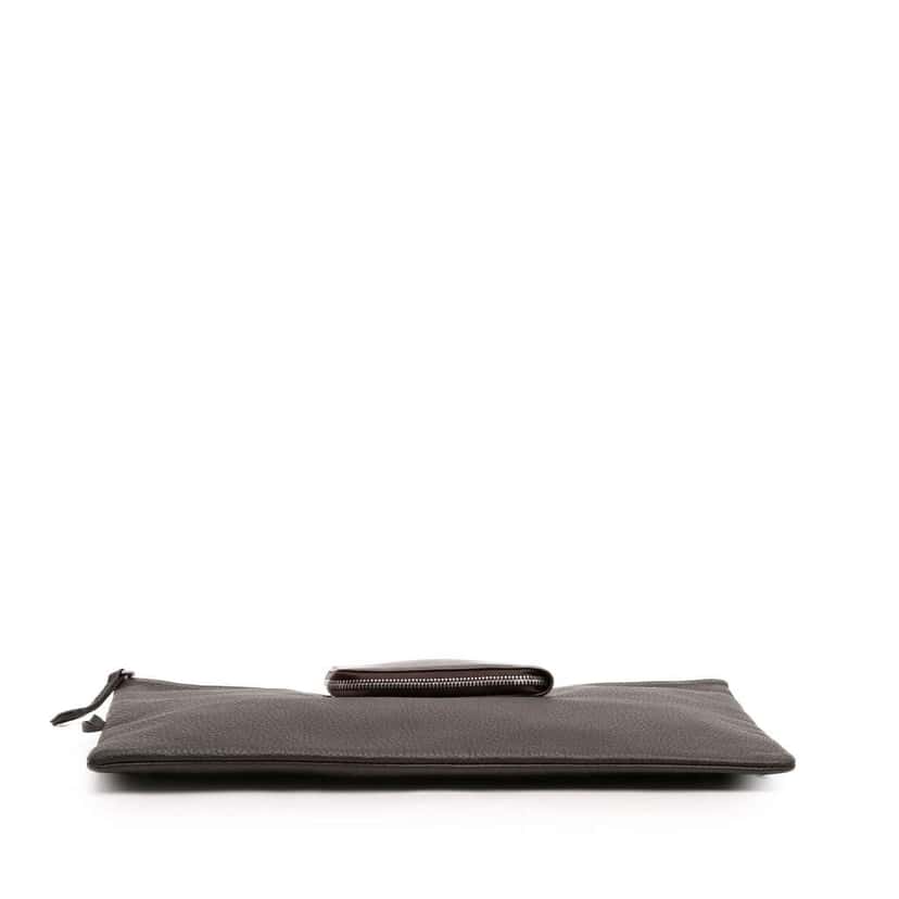 Maison Margiela Leather Clutch Grey Leather Very good condition - Inside View