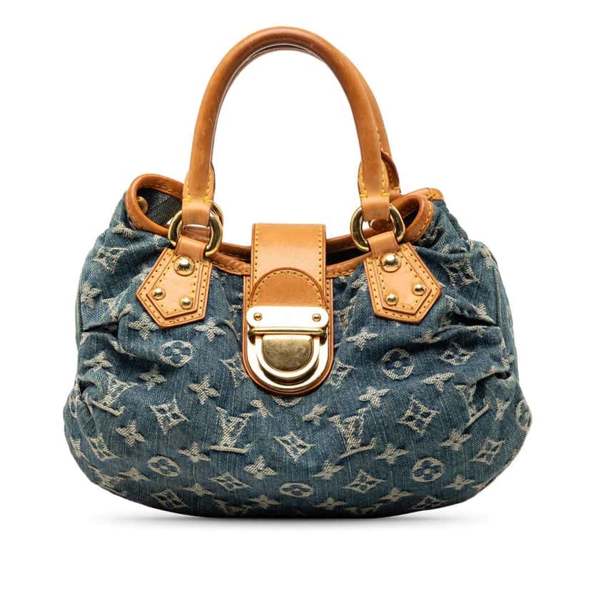 Louis Vuitton Monogram Denim Pleaty Blue Denim Very good condition - Front View