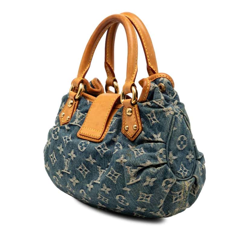Louis Vuitton Monogram Denim Pleaty Blue Denim Very good condition - Back View