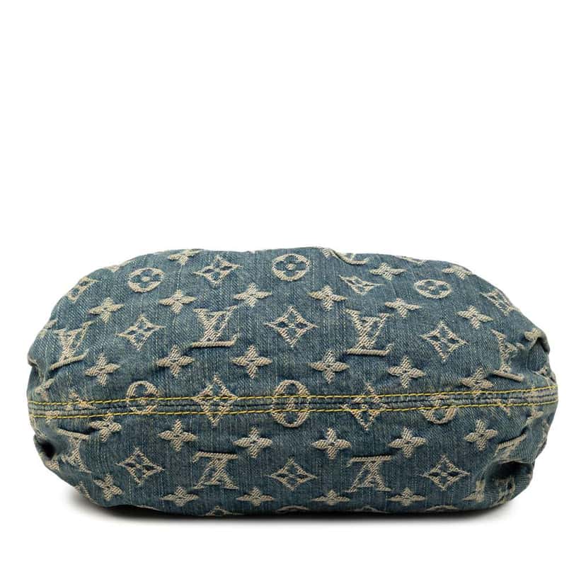 Louis Vuitton Monogram Denim Pleaty Blue Denim Very good condition - Inside View