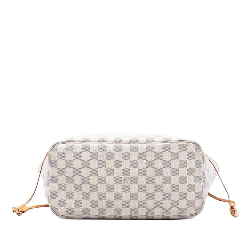 Louis Vuitton Damier Azur Neverfull MM White Very good condition - Inside View