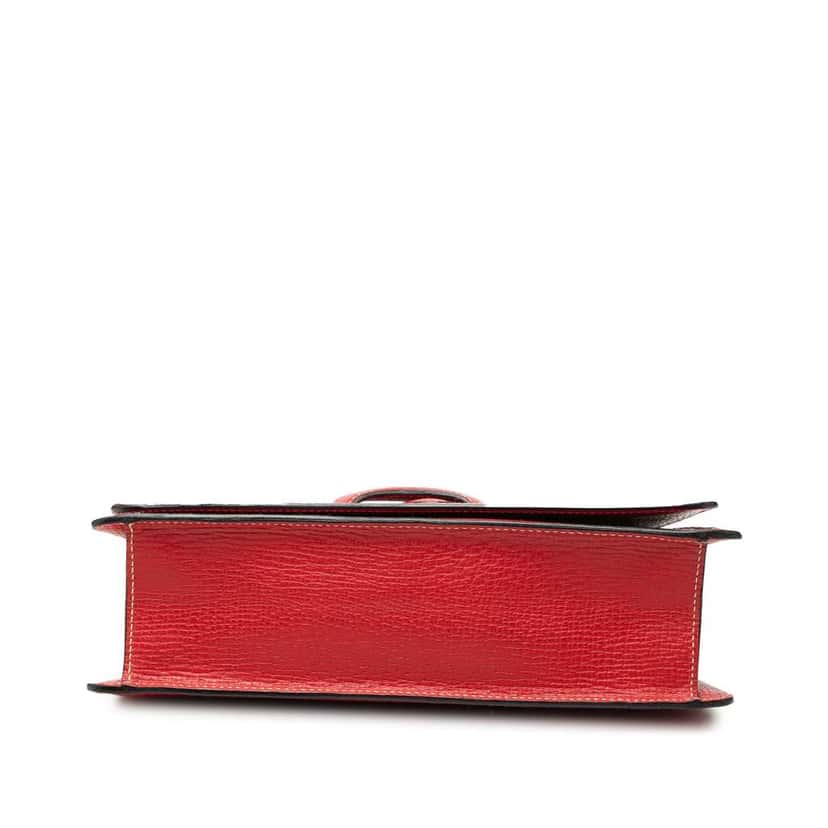 Loewe Textured Leather Barcelona Top Handle Bag Red Leather Very good condition - Inside View