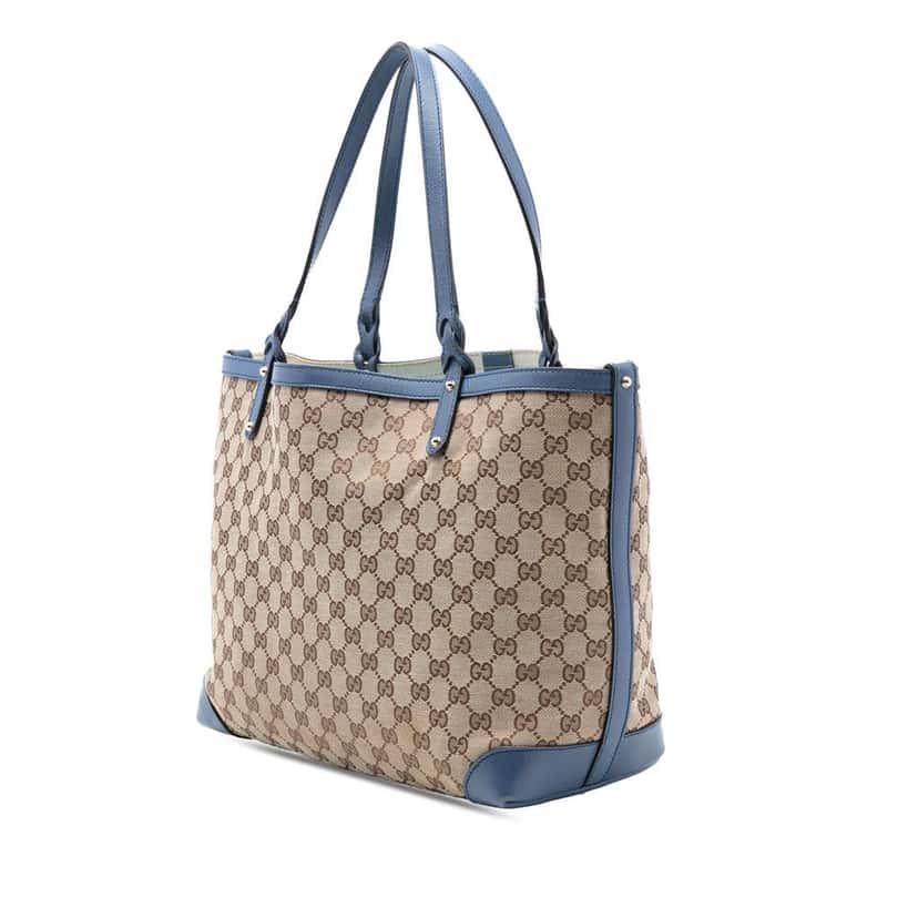 Gucci Medium GG Canvas Craft Tote Beige Very good condition - Back View