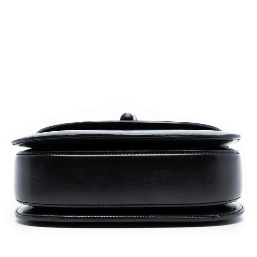 Gucci Small Calfskin 1947 Bamboo Top Handle Bag Black Leather Very good condition - Inside View