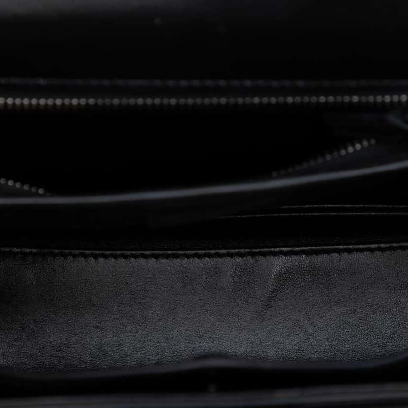 Gucci Small Calfskin 1947 Bamboo Top Handle Bag Black Leather Very good condition - Model View