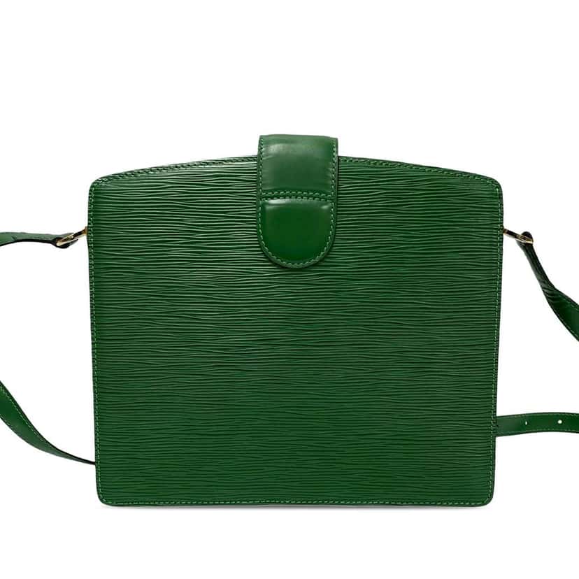 Louis Vuitton Epi Capucines Green Leather Very good condition - Back View