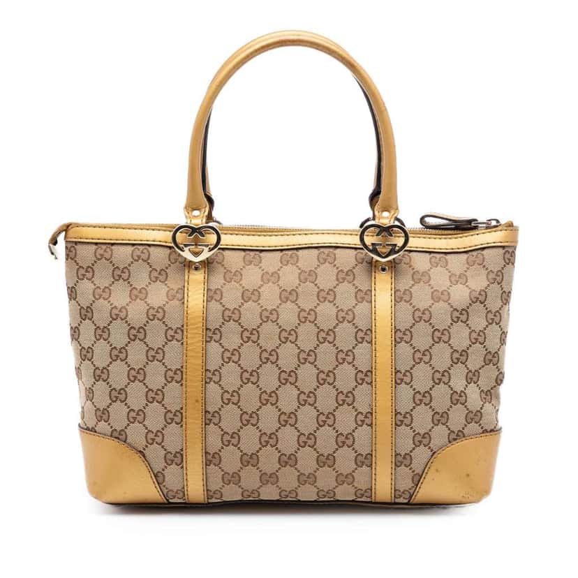 Gucci GG Canvas Lovely Tote Beige Very good condition - Front View