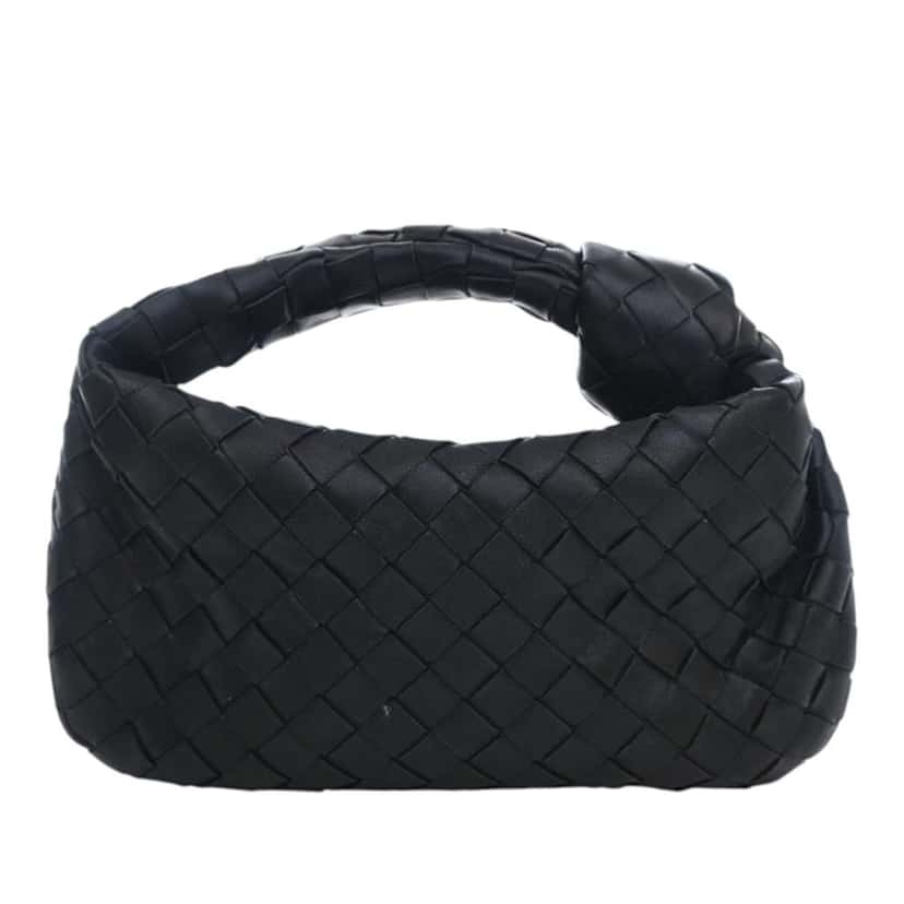 Bottega Veneta Mini Nappa Intrecciato Jodie Black Leather Very good condition - Front View