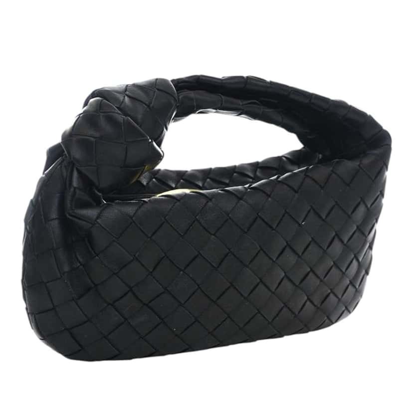 Bottega Veneta Mini Nappa Intrecciato Jodie Black Leather Very good condition - Back View