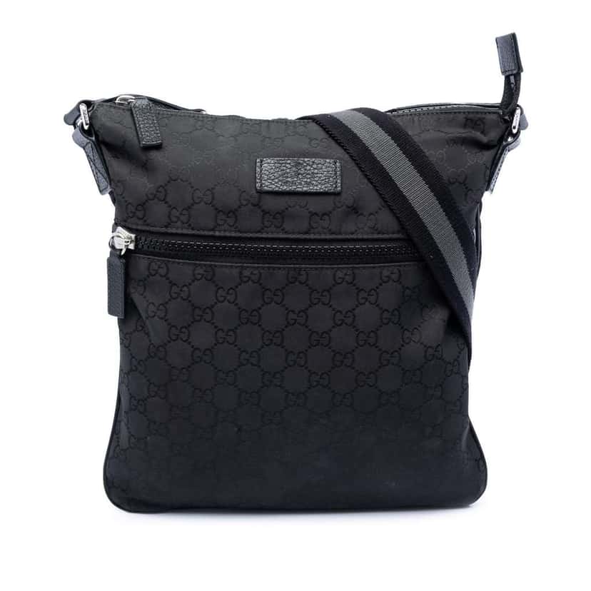 Gucci GG Nylon Crossbody Black Good condition - Front View
