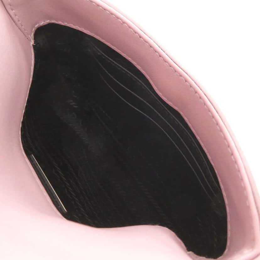 Prada Mini Brushed Leather Cleo Bag Pink Leather Never worn - Model View