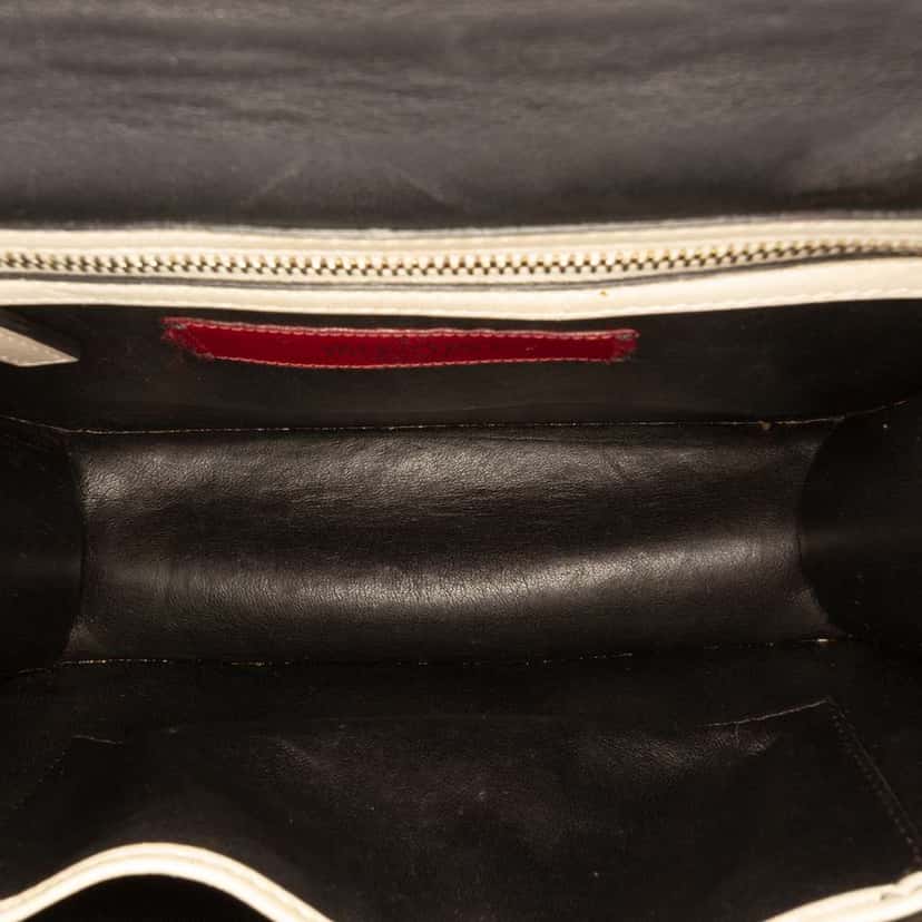 Valentino Small Tricolor Calfskin Rockstud Glam Lock Crossbody White Leather Very good condition - Model View