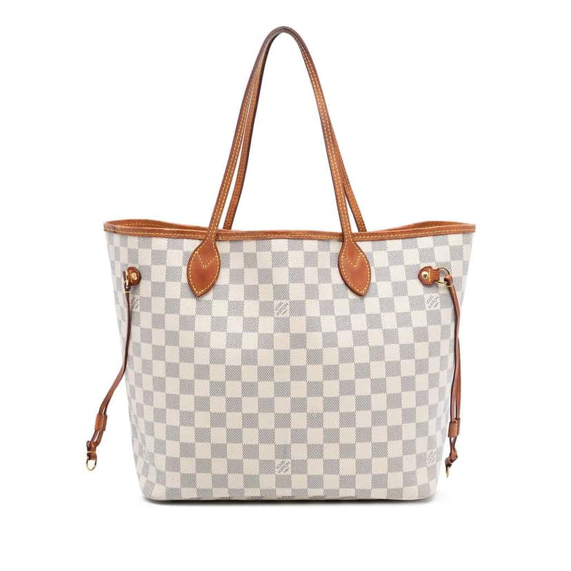 Louis Vuitton Damier Azur Neverfull MM White Very good condition - Front View