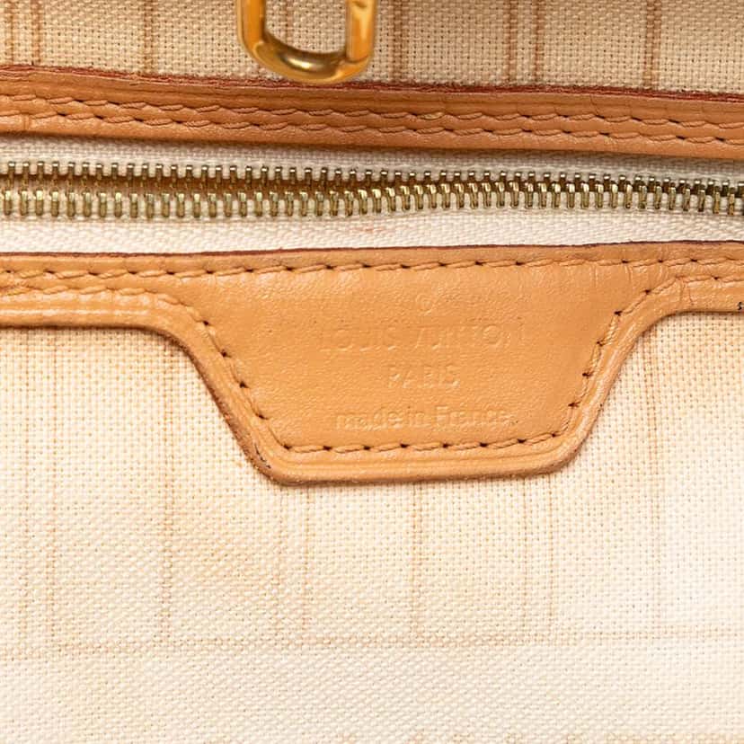 Louis Vuitton Damier Azur Neverfull MM White Very good condition - Box View