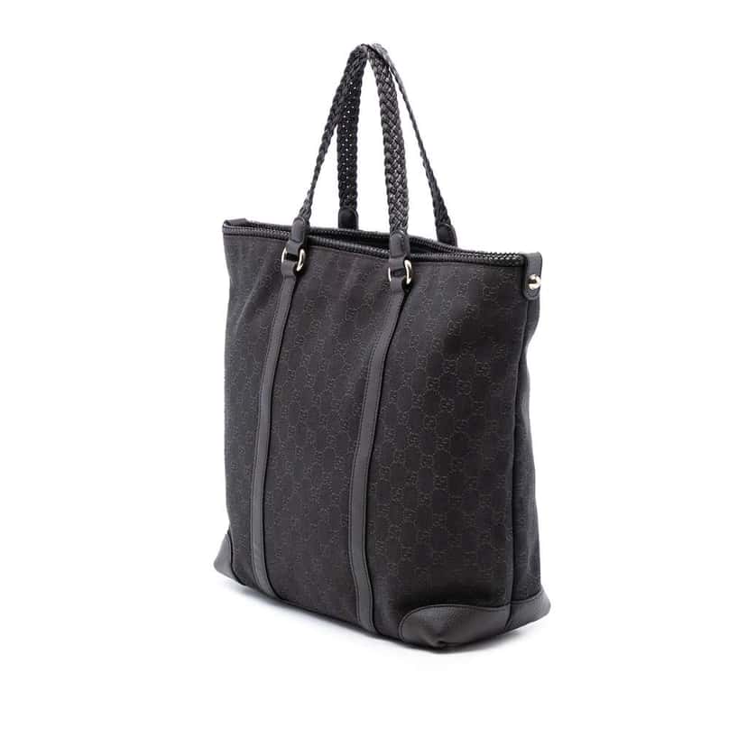 Gucci Large GG Denim Marrakech Tote Brown Denim Very good condition - Back View