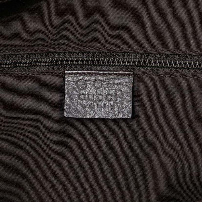 Gucci Large GG Denim Marrakech Tote Brown Denim Very good condition - Box View