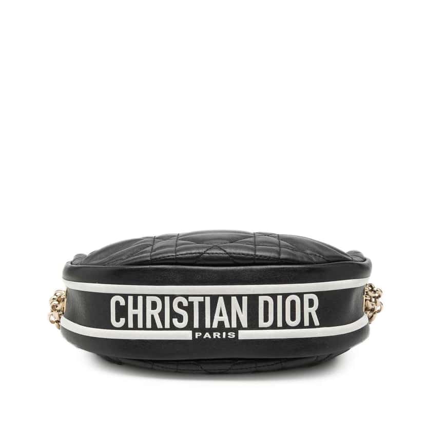 Dior Small Lambskin Cannage Dior Vibe Hobo Black Leather Very good condition - Inside View