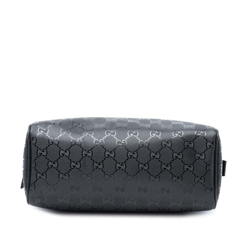 Gucci GG Imprime Cosmetic Pouch Black Canvas Very good condition - Inside View