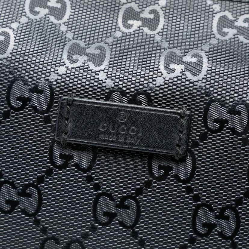 Gucci GG Imprime Cosmetic Pouch Black Canvas Very good condition - Box View