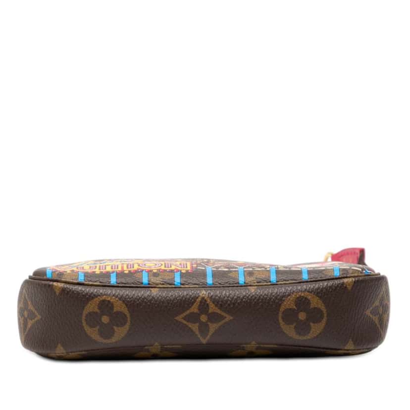 Louis Vuitton Monogram Vivienne Christmas Roller Coaster Mini Pochette Accessoires Brown Very good condition - Inside View
