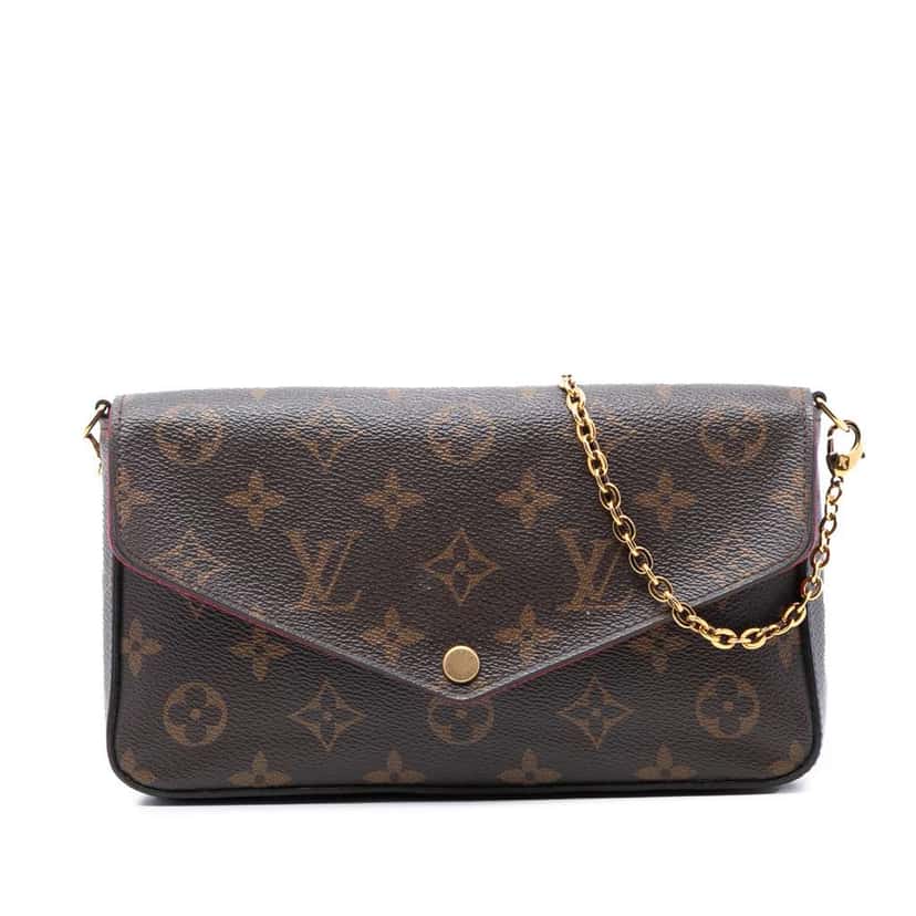 Louis Vuitton Monogram Pochette Felicie Brown Very good condition - Front View