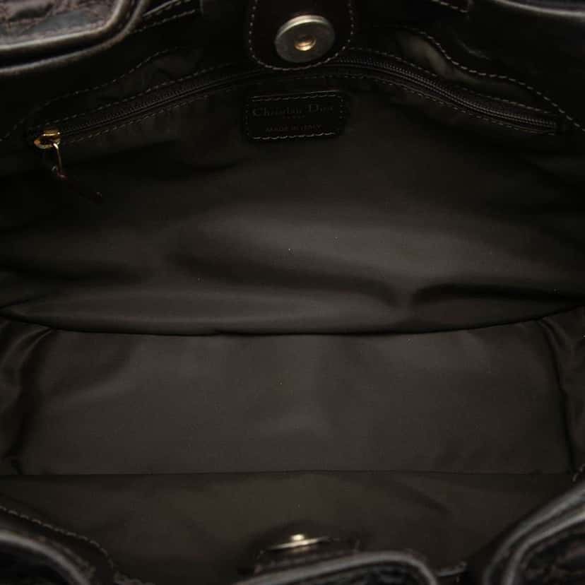 Dior Nylon Cannage Lovely Handbag Brown Good condition - Model View