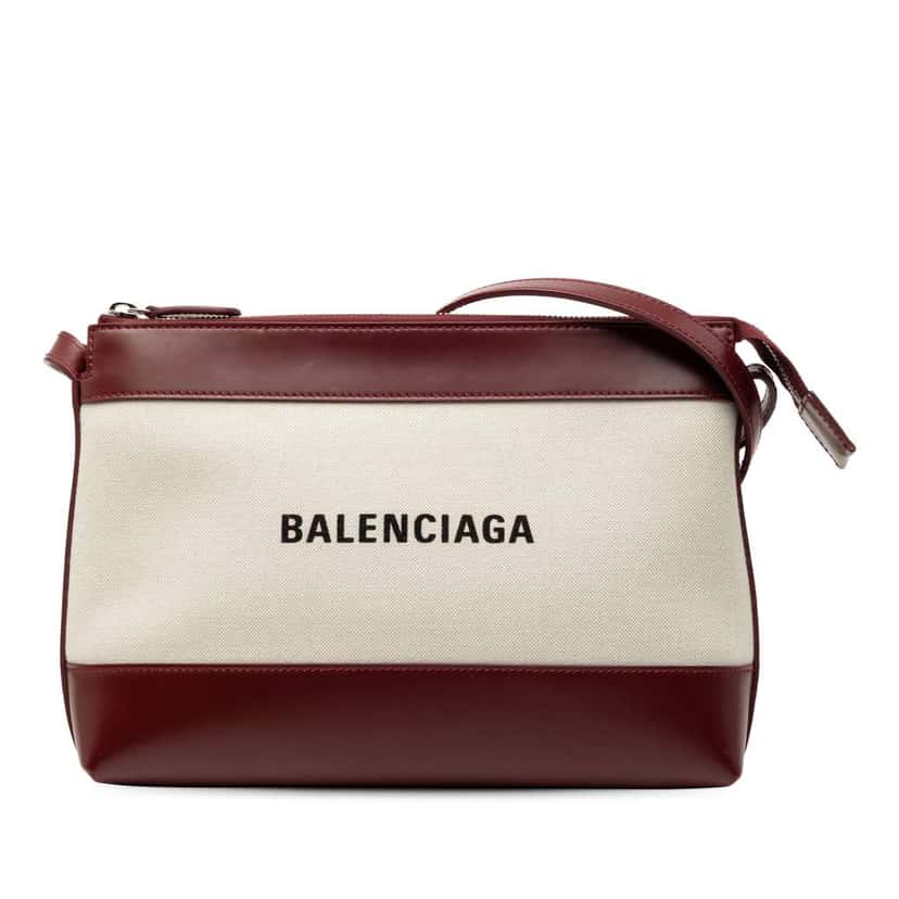 Balenciaga Canvas Logo Crossbody Brown Canvas Good condition - Front View
