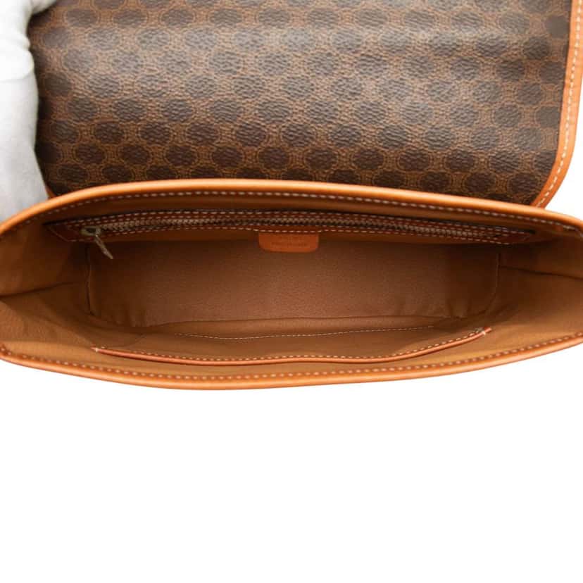 Celine Macadam Coated Canvas Satchel Brown Canvas Good condition - Model View