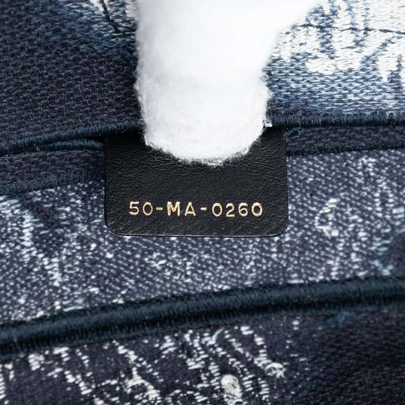 Dior Canvas Embroidered Tie Dye Saddle Bag Blue Canvas Good condition - Box View