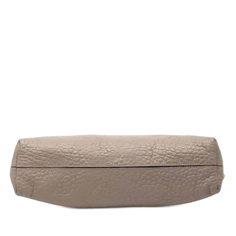 Burberry Small Grain Check Embossed Leather Chichester Crossbody Grey Leather Good condition - Inside View